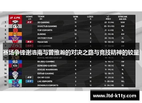 赛场争锋谢浩南与曾维瀚的对决之路与竞技精神的较量